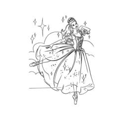 Coloriage Barbie dansant en ballerine
