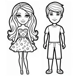Barbie et Ken - Coloriages gratuits à imprimer