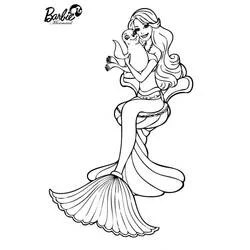 Coloriage Barbie Sirène #200669 à imprimer et colorier