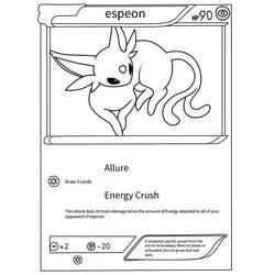 Coloriage Espeon carte Pokémon