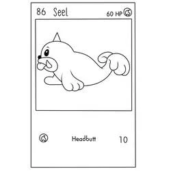 Coloriage Seel carte Pokémon