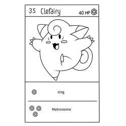 Coloriage Mélofée carte Pokémon