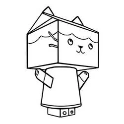 Coloriage Baby Box avec sa tête en forme de brique de lait