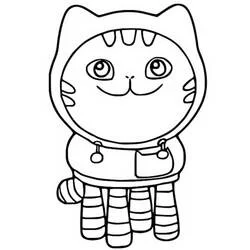 Coloriage DJ Catnip dans sa combinaison à capuche