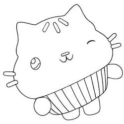 Coloriage Le Boulanger Cakey au visage souriant
