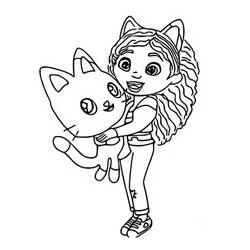 Coloriage Gabby portant Pandy Paws