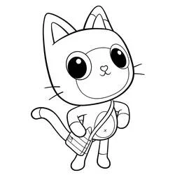 Coloriage Pandy Paws debout avec un sac en bandoulière