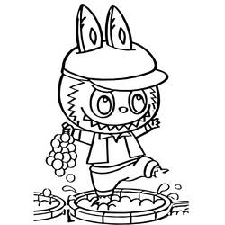 Coloriage Labubu joue dans une piscine à bulles Coloriage Labubu joue dans une piscine à bulles