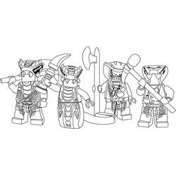Coloriage Venomari guerriers serpents avec armes