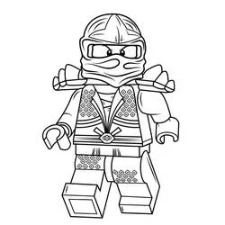 Coloriage Lego Ninjago figurine en position de combat