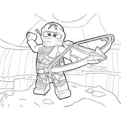 Coloriage Skylor tenant une arbalète
