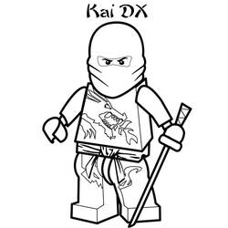 Coloriage Kai DX debout avec son sabre