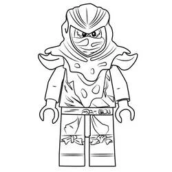 Coloriage Maléfique Ninja Vert de Lego Ninjago en armure