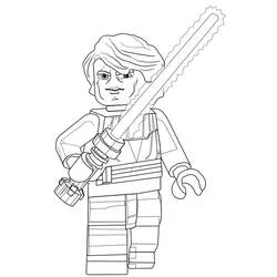 Coloriage Anakin Skywalker tenant son sabre laser