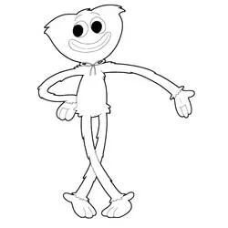 Coloriage Huggy Wuggy debout les bras écartés Coloriage Huggy Wuggy debout les bras écartés