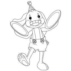 Coloriage Bunzo Bunny jouant des cymbales Coloriage Bunzo Bunny jouant des cymbales