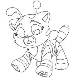 Coloriage Cat Bee marchant avec ses pattes rayées Coloriage Cat Bee marchant avec ses pattes rayées