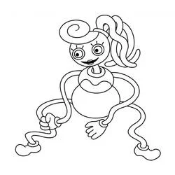 Coloriage Mommy Long Legs dans une pose ludique Coloriage Mommy Long Legs dans une pose ludique