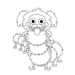 Coloriage PJ Pug-a-Pillar souriant avec de grands yeux Coloriage PJ Pug-a-Pillar souriant avec de grands yeux