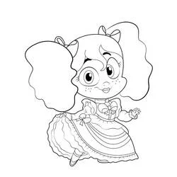 Coloriage Poppy Mignonne marchant joyeusement Coloriage Poppy Mignonne marchant joyeusement