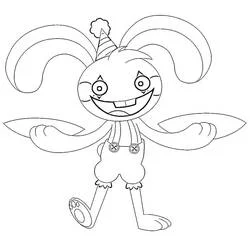 Coloriage Bunzo Bunny debout avec un grand sourire Coloriage Bunzo Bunny debout avec un grand sourire
