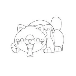 Coloriage Candy Cat accroupi la langue tirée Coloriage Candy Cat accroupi la langue tirée