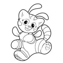 Coloriage Cat Bee assis avec les pattes levées Coloriage Cat Bee assis avec les pattes levées