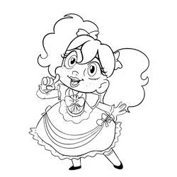 Coloriage Poppy Playtime fillette poupée posant joyeusement Coloriage Poppy Playtime fillette poupée posant joyeusement