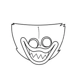 Coloriage Huggy Wuggy visage souriant Coloriage Huggy Wuggy visage souriant
