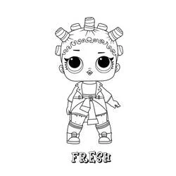 Coloriage Poupeé LOL Fresh en pose debout
