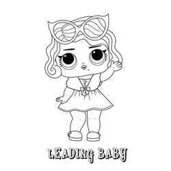 Coloriage Poupeé LOL Leading Baby avec de grandes lunettes de soleil