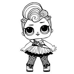 Coloriage Poupeé LOL Miss Punk debout