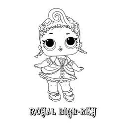 Coloriage Poupeé LOL Royal High-Ney debout