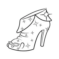Coloriage Angie Ankle Boot chaussure à talon scintillante