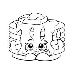 Coloriage Pamela Pancake avec sirop et beurre