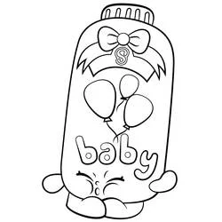 Coloriage Baby Puff Shopkins avec des ballons