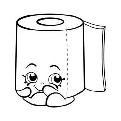 Coloriage Shopkins rouleau de papier toilette