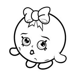 Coloriage Bubbles le personnage rond Shopkins