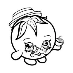 Coloriage Papa Tomato avec chapeau et lunettes