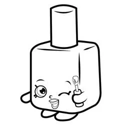 Coloriage Polly Polish le flacon de vernis à ongles Shopkins