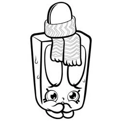 Coloriage Popsi Cool Shopkins avec une écharpe douillette