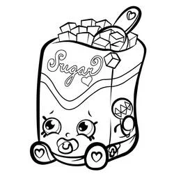 Coloriage Sugar Lump le sac de sucre souriant