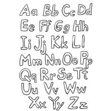 Coloriage Alphabet complet en lettres arrondies