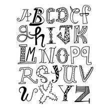 Coloriage Lettres de l'alphabet de A à Z aux styles variés