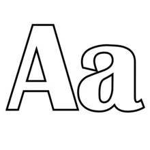 Coloriage Lettre A en majuscule et minuscule