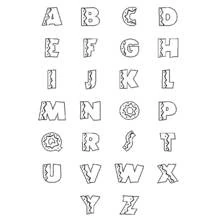 Coloriage Alphabet complet aux motifs décoratifs
