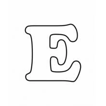 Coloriage Lettre majuscule E