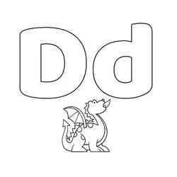 Lettre D - Coloriages gratuits à imprimer