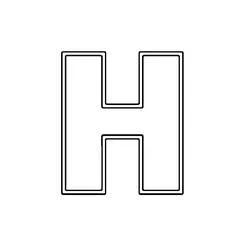 Lettre H - Coloriages gratuits à imprimer