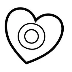 Coloriage Lettre O en coeur Coloriage Lettre O en coeur